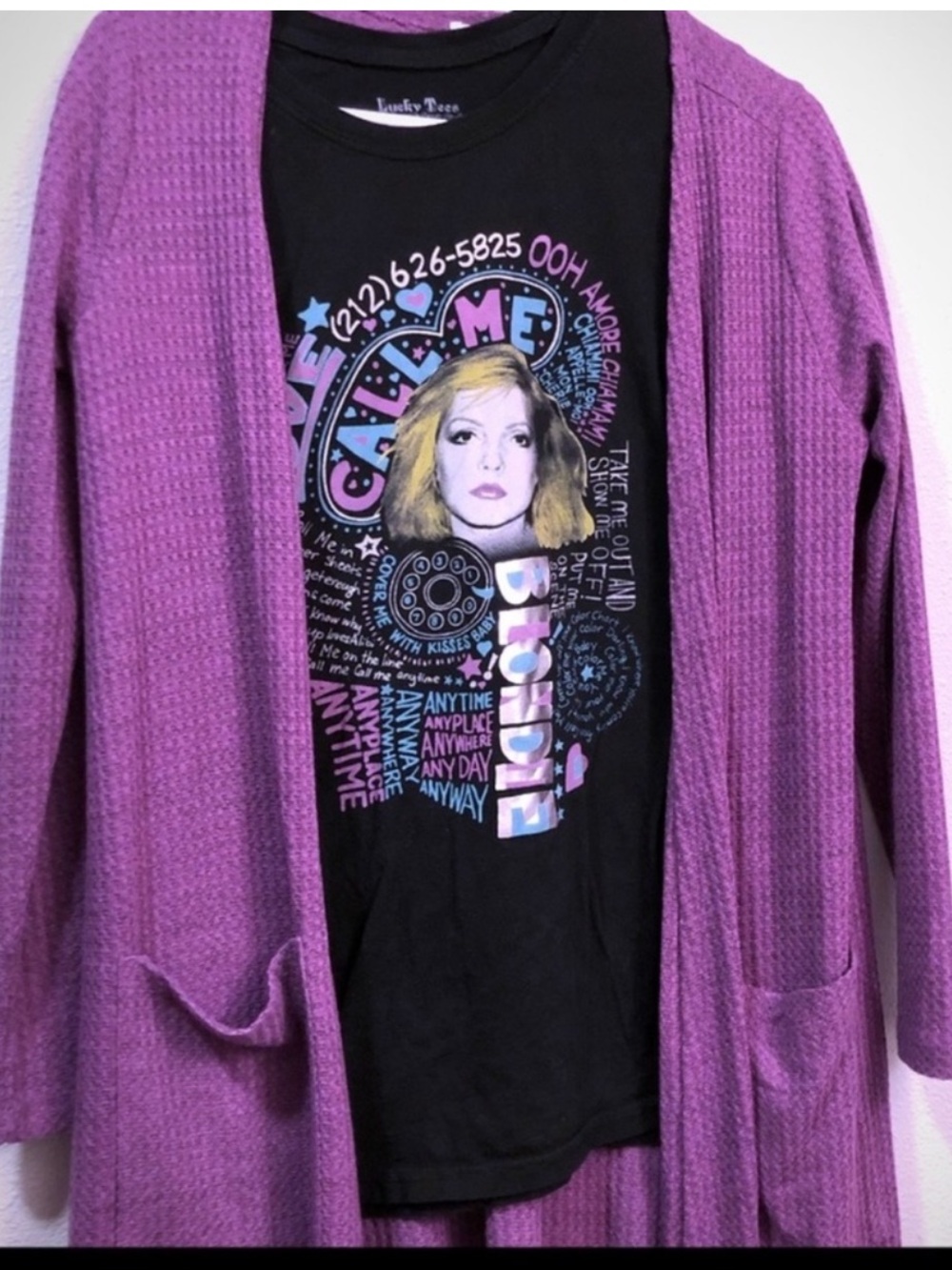 Lularoe Purple Waffle Knit Sarah Cardigan Small